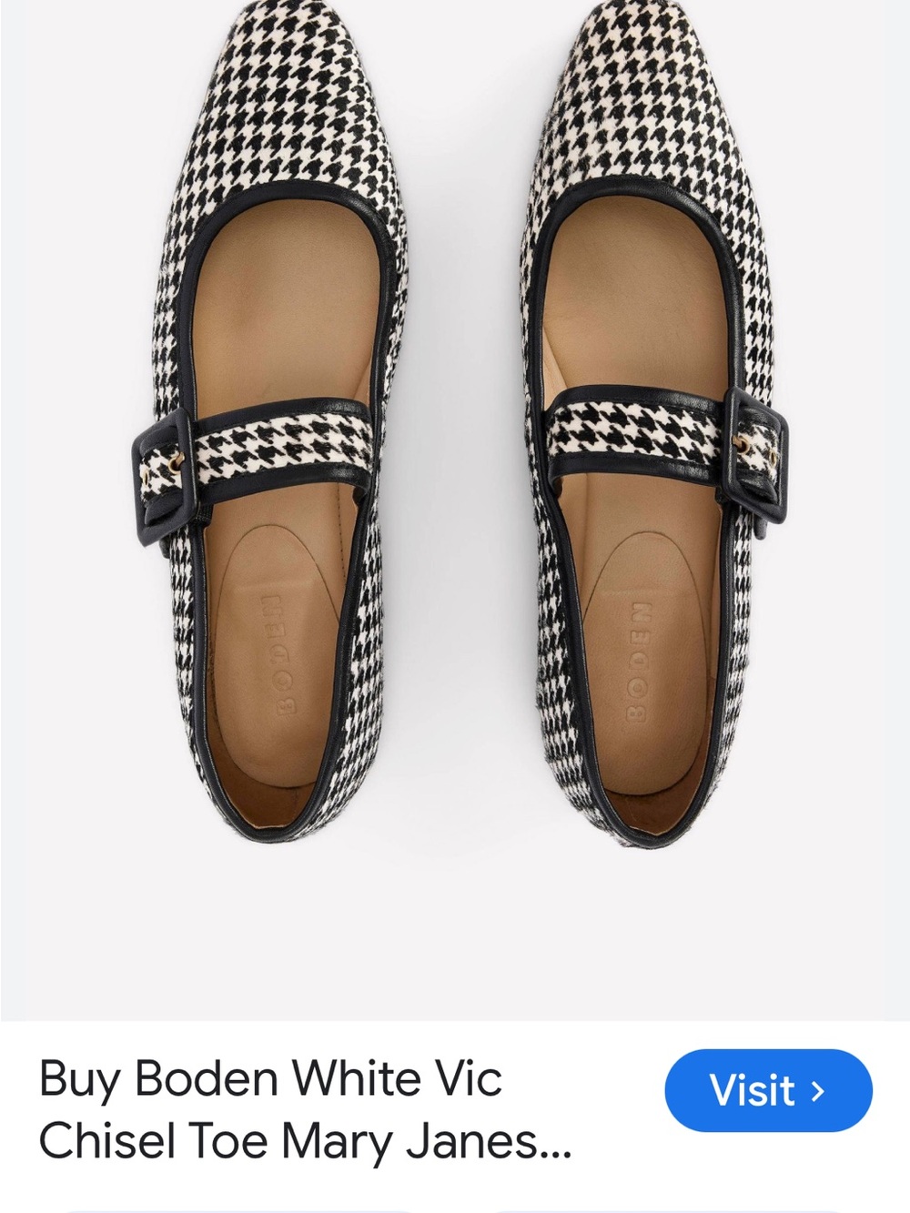 Boden shoes NEW 41 US 9.5 Vic Chisel Mary jane leather, gorgeous - Picture 3 of 10